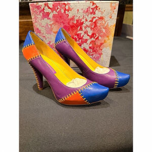 Chinese Laundry Real Patchwork Pumps NIB Vintage 1990’s